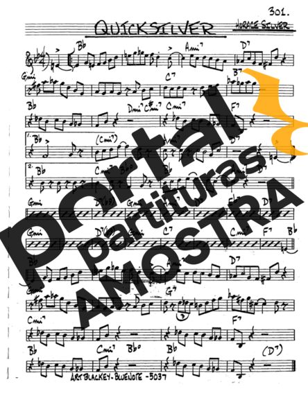 The Real Book of Jazz Quicksilver partitura para Saxofone Tenor Soprano (Bb)