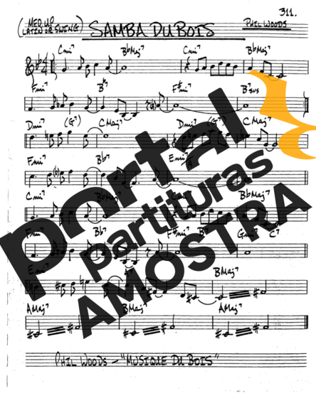 The Real Book of Jazz Samba Dubois partitura para Trompete