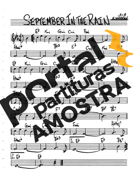 The Real Book of Jazz September In The Rain partitura para Flauta Transversal