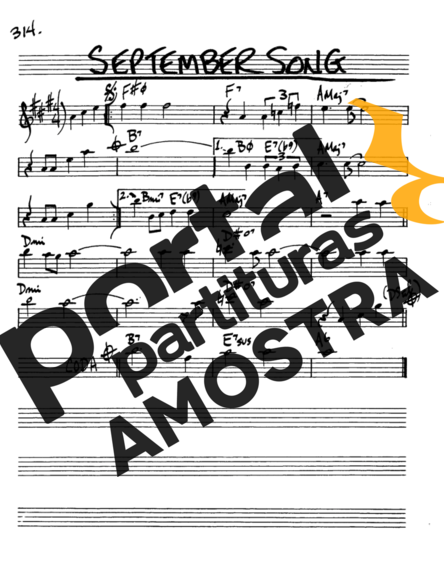 The Real Book of Jazz September Song partitura para Saxofone Alto (Eb)