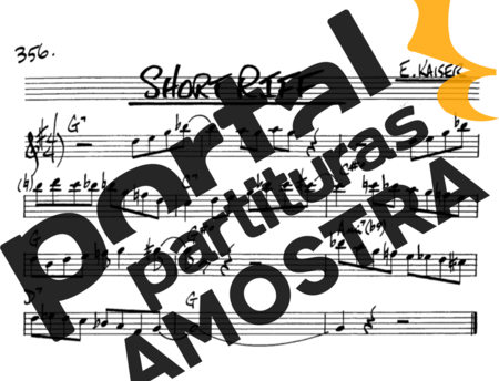 The Real Book of Jazz Short Riff partitura para Saxofone Alto (Eb)