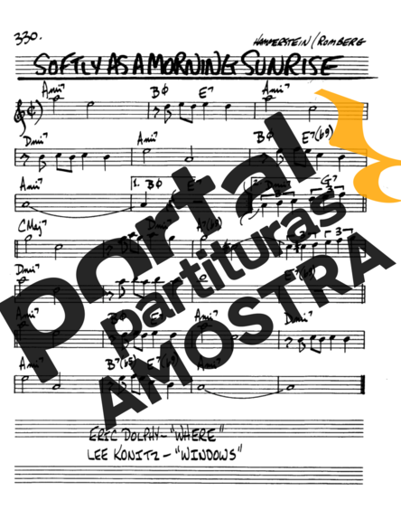 The Real Book of Jazz Softly As A Morning Sunrise partitura para Saxofone Alto (Eb)