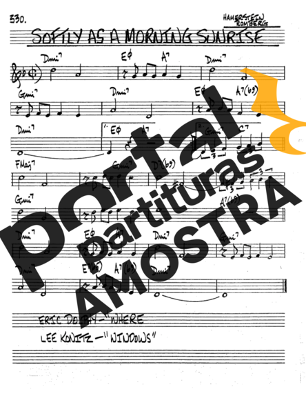 The Real Book of Jazz Softly As A Morning Sunrise partitura para Saxofone Tenor Soprano (Bb)
