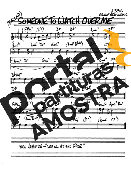 The Real Book of Jazz Someone To Watch Over Me partitura para Saxofone Alto (Eb)