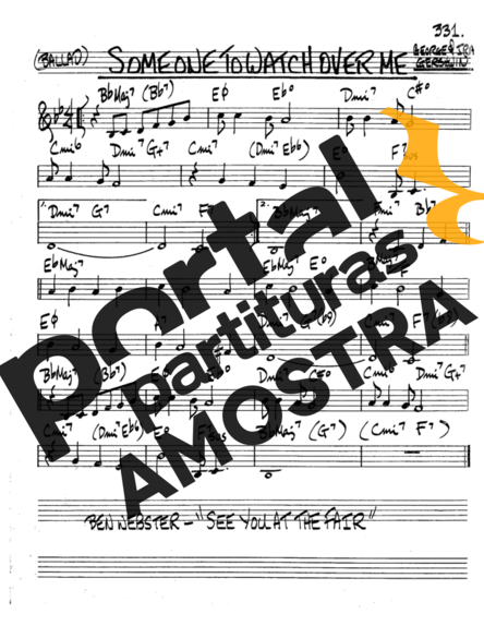 The Real Book of Jazz Someone To Watch Over Me partitura para Saxofone Tenor Soprano (Bb)