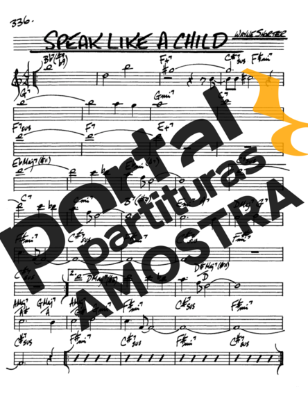 The Real Book of Jazz Speak Like A Child partitura para Saxofone Alto (Eb)