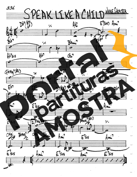 The Real Book of Jazz Speak Like A Child partitura para Teclado