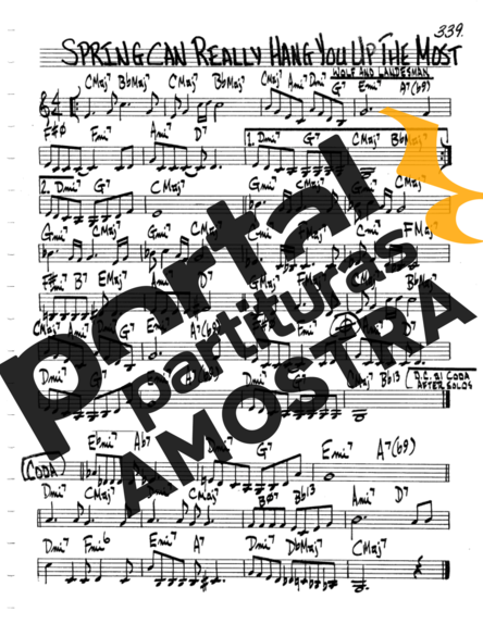 The Real Book of Jazz Spring Can Really Hang You Up The Most partitura para Clarinete (C)