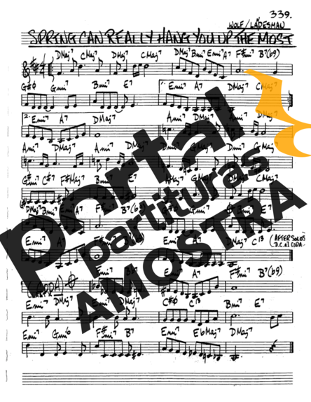 The Real Book of Jazz Spring Can Really Hang You Up The Most partitura para Saxofone Tenor Soprano (Bb)