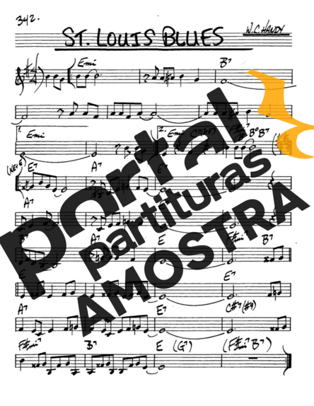 The Real Book of Jazz St Louis Blues partitura para Saxofone Alto (Eb)