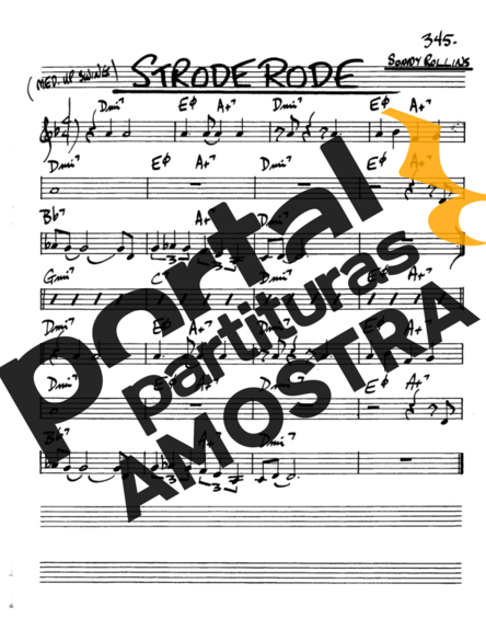 The Real Book of Jazz Strode Rode partitura para Saxofone Alto (Eb)