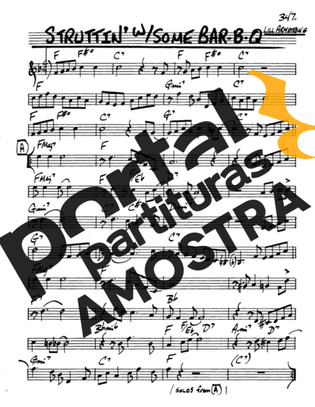 The Real Book of Jazz Struttin With Some Bar B Q partitura para Saxofone Alto (Eb)