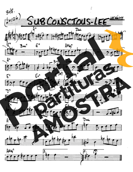 The Real Book of Jazz Sub Conscious Lee partitura para Saxofone Alto (Eb)