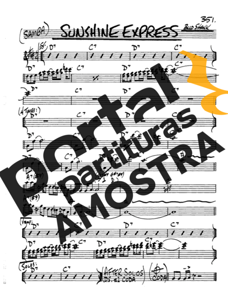 The Real Book of Jazz Sunshine Express partitura para Saxofone Alto (Eb)