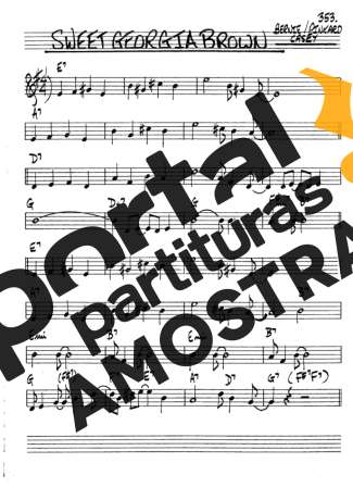 The Real Book of Jazz Sweet Georgia Brown partitura para Clarinete (Bb)