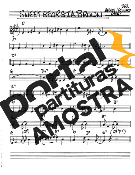 The Real Book of Jazz Sweet Georgia Brown partitura para Saxofone Tenor Soprano (Bb)