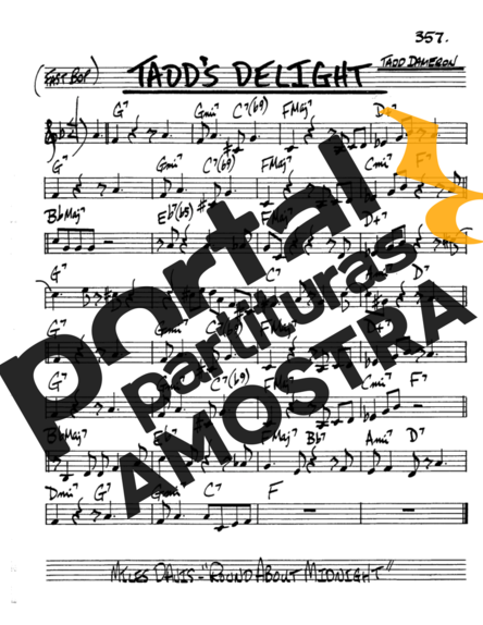 The Real Book of Jazz Tadds Delight partitura para Saxofone Alto (Eb)