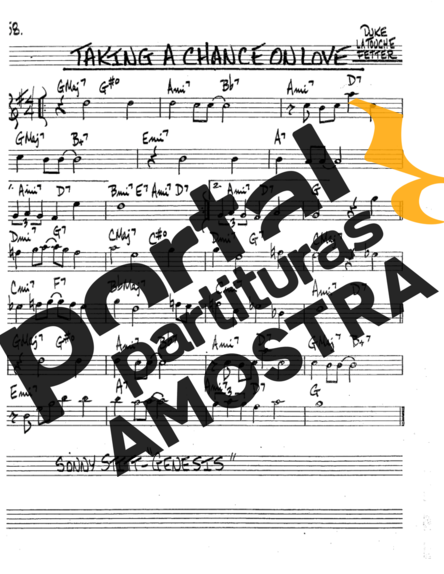 The Real Book of Jazz Taking A Chance On Love partitura para Saxofone Tenor Soprano (Bb)