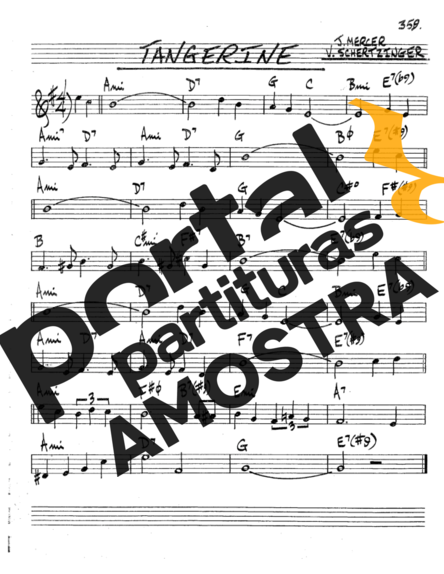 The Real Book of Jazz Tangerine partitura para Saxofone Tenor Soprano (Bb)