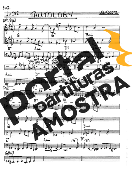 The Real Book of Jazz Tautology partitura para Saxofone Tenor Soprano (Bb)