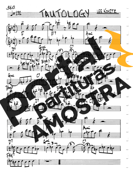 The Real Book of Jazz Tautology partitura para Teclado