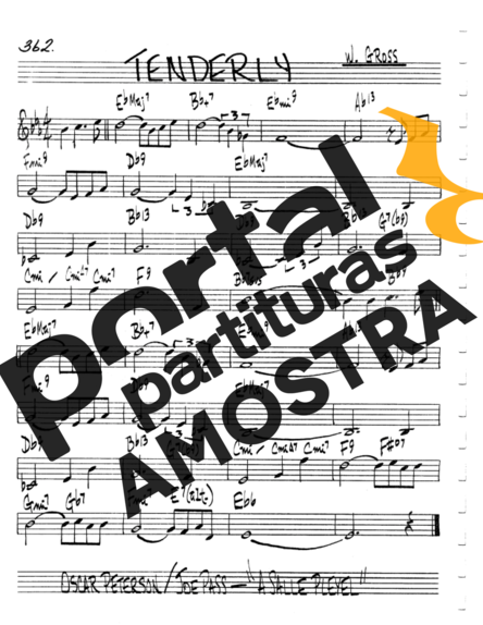 The Real Book of Jazz Tenderly partitura para Clarinete (C)