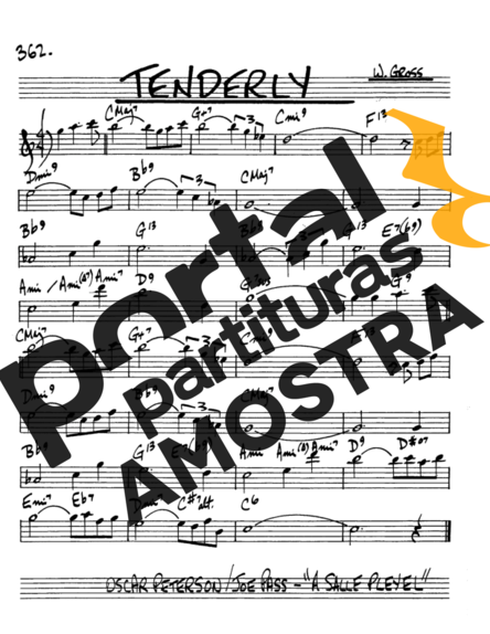 The Real Book of Jazz Tenderly partitura para Saxofone Alto (Eb)