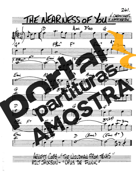 The Real Book of Jazz The Nearness Of You partitura para Saxofone Alto (Eb)