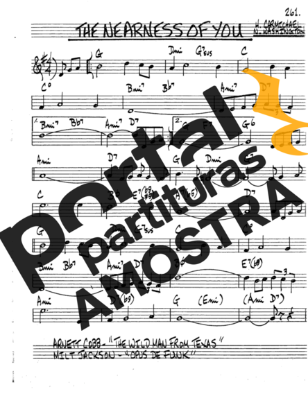 The Real Book of Jazz The Nearness Of You partitura para Saxofone Tenor Soprano (Bb)