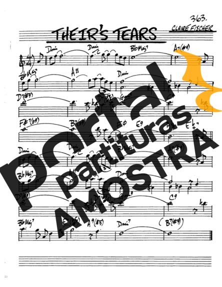 The Real Book of Jazz Theirs Tears partitura para Saxofone Alto (Eb)