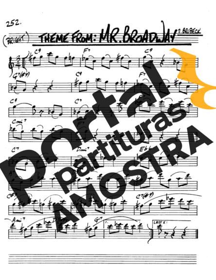 The Real Book of Jazz Theme From Mr Broadway partitura para Saxofone Alto (Eb)