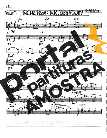 The Real Book of Jazz Theme From Mr Broadway partitura para Trompete