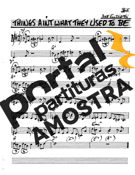 The Real Book of Jazz Things Aint What They Used To Be partitura para Saxofone Alto (Eb)