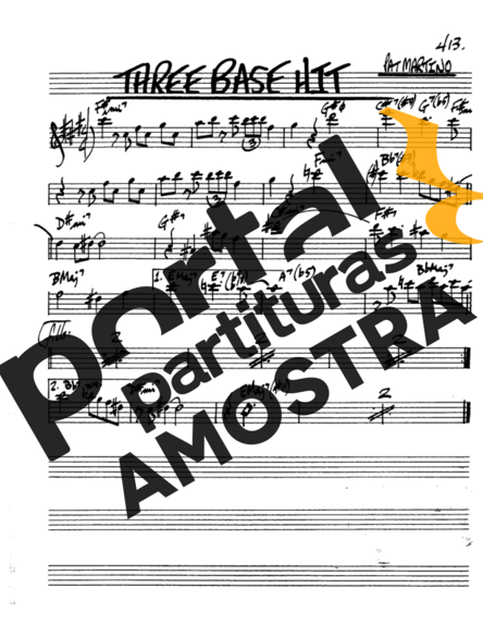 The Real Book of Jazz Three Base Hit partitura para Saxofone Alto (Eb)