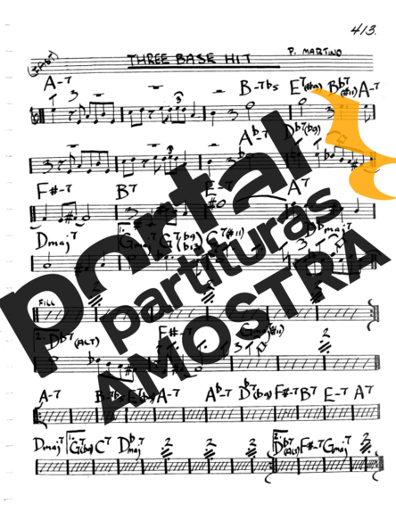 The Real Book of Jazz Three Base Hit partitura para Teclado