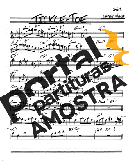 The Real Book of Jazz Tickle Toe partitura para Saxofone Alto (Eb)