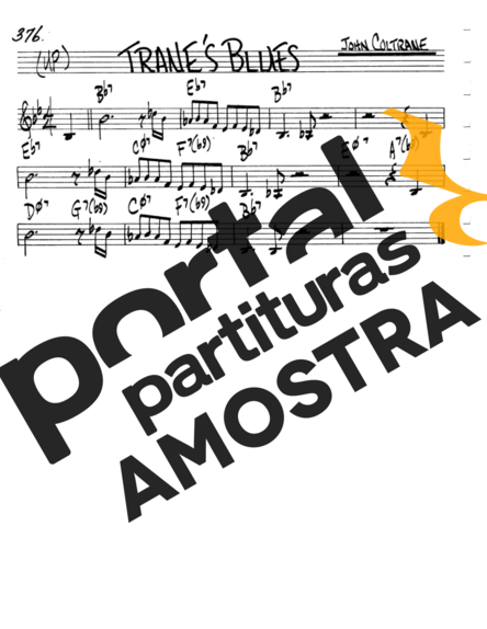 The Real Book of Jazz Tranes Blues partitura para Gaita