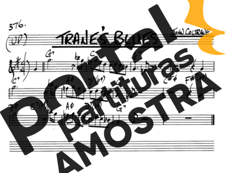 The Real Book of Jazz Tranes Blues partitura para Saxofone Alto (Eb)
