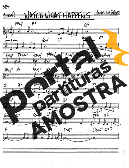 The Real Book of Jazz Watch What Happens partitura para Saxofone Tenor Soprano (Bb)