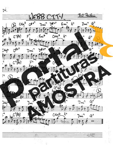 The Real Book of Jazz Webb City partitura para Saxofone Tenor Soprano (Bb)