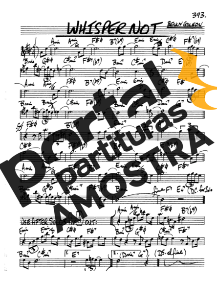 The Real Book of Jazz Whisper Not partitura para Saxofone Alto (Eb)