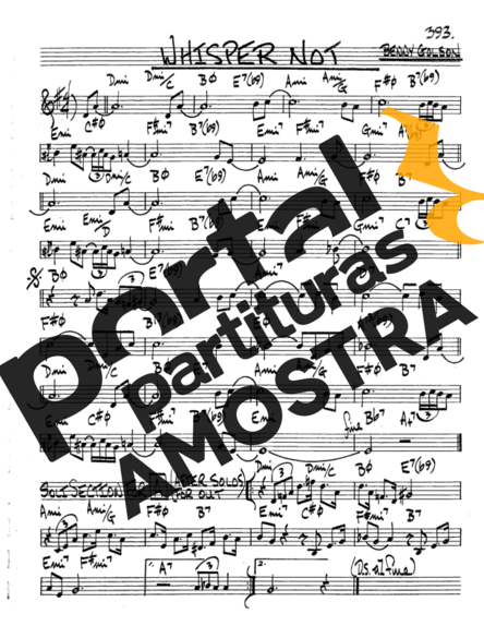 The Real Book of Jazz Whisper Not partitura para Saxofone Tenor Soprano (Bb)