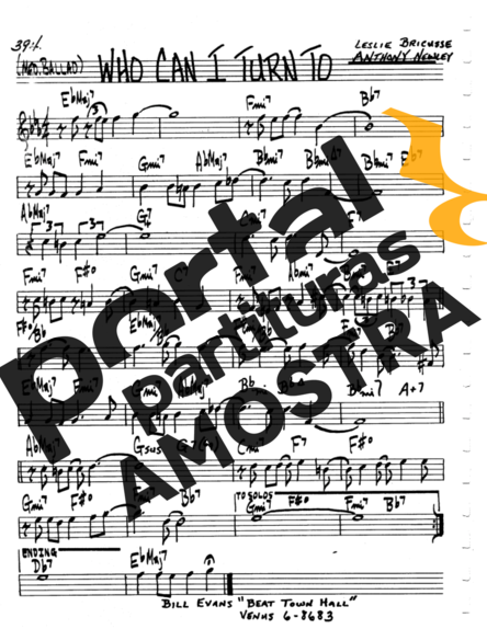 The Real Book of Jazz Who Can I Turn To partitura para Clarinete (C)