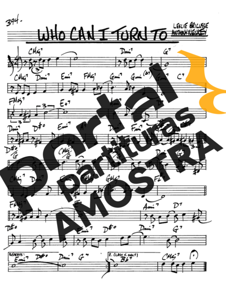 The Real Book of Jazz Who Can I Turn To partitura para Saxofone Alto (Eb)