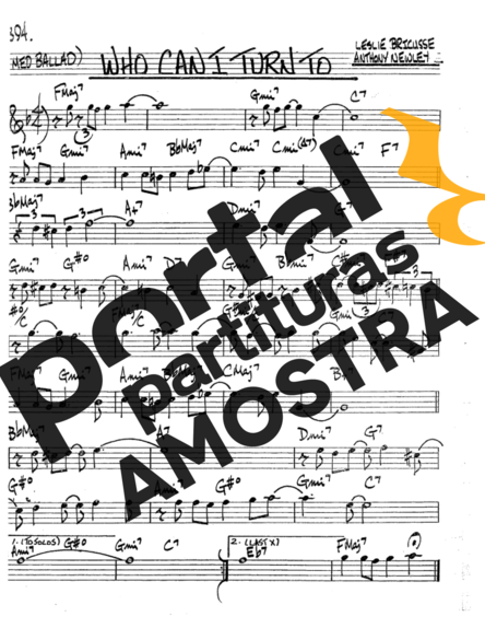 The Real Book of Jazz Who Can I Turn To partitura para Trompete
