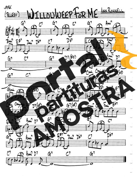 The Real Book of Jazz Willou Weep For Me partitura para Teclado