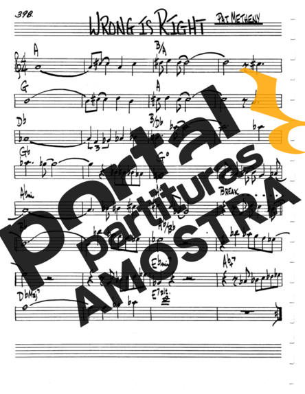 The Real Book of Jazz Wrong Is Right partitura para Teclado