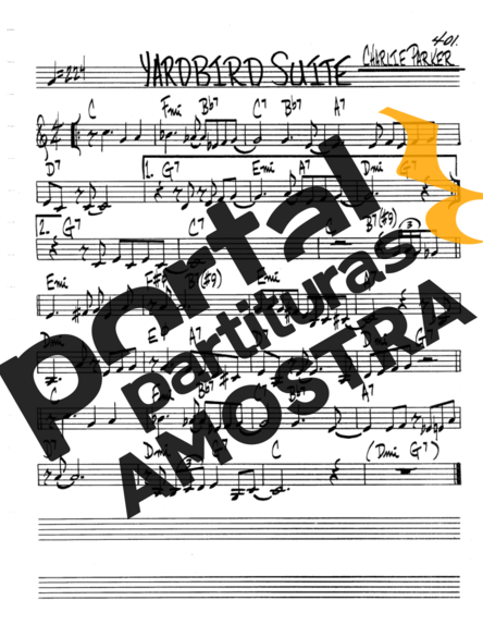 The Real Book of Jazz Yardbird Suite partitura para Gaita
