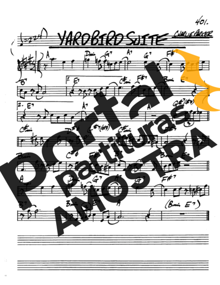 The Real Book of Jazz Yardbird Suite partitura para Saxofone Alto (Eb)