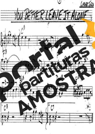 The Real Book of Jazz You Better Leave It Alone partitura para Clarinete (Bb)